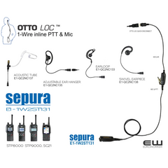 Otto Loc 1-Wire in-line PTT&Mic (SEPURA STP/SC1)