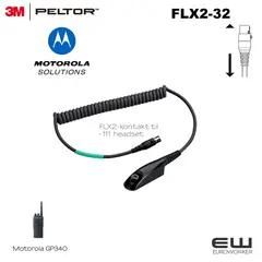 3M Peltor FLX2-32 TIL MOTOROLA GP340