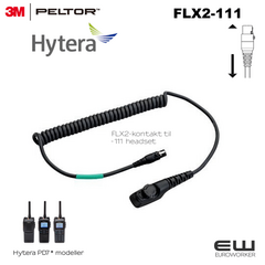 3M Peltor FLX2-111 kabel til Hytera PD7-serie