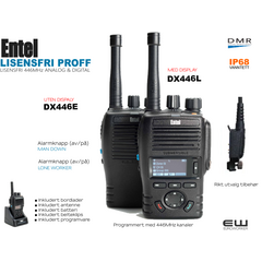 Entel DX446E & DX446L PMR DMR Proff Lisensfri radio (IP68)