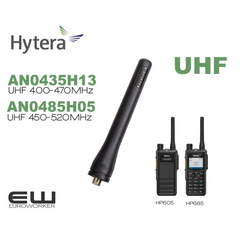Hytera UHF Antenne, velg modell fra menyen:

    AN0485H05 400-470MHz
    AN0435H13 450-520MHz