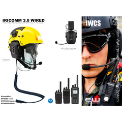 Iricomm 3.0 Wired - Hearingprotected Waterproof Headset (Motorola DP2000, MTP3000)