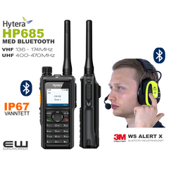 Hytera HP685 Håndholdt UHF/VHF med BLUETOOTH 5.0 (IP67)