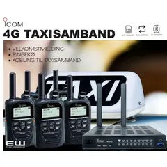 Icom 4G Taxisamband med Telefoni (Velkomstmelding, Ringekø, Overdrag)