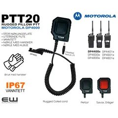 Vanntett Nøklingsbryter Motorola DP400-serie  (J11 Peltor)