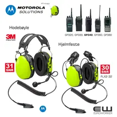 3M Peltor CH-3 Motorola GP344 Industriheadset (PTT) FLX2-65