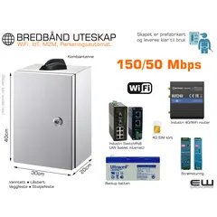 Trådløst Bredbånd Uteskap (150/50 Mbps)