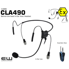 Vokkero CLA490 Behind-the-Headset In-Ear Atex Headset