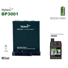 Hytera BP3001 batteri - 3000 mAh (VM580D)