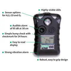 MSA Altair Maintenance-Free Single-Gas Detector (O2, CO, H2S)