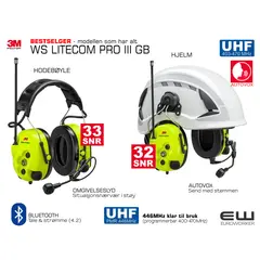 3M Peltor WS LiteCom Pro III GB (446MHz, bluetooth)