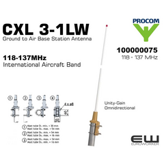 Procom CXL 3-1LW - International Aircraft Band Base Station Antenna