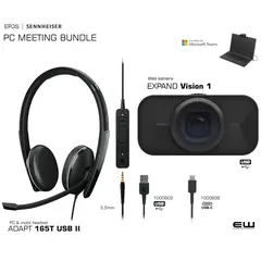 Epos Adapt 165T II USB &  Expand Vision 1 - PC Teams Møte 1000906 1000902 EXP-V1[