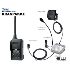 Zodiac Freetalk Pro Konsesjonsfri Kranfører Kit (446MHz)Zodiac Freetalk Pro Konsesjonsfri Kranfører Kit (446MHz)