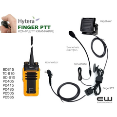 Hytera BD615 Handsfree PTT Kit for Kranførere (HP6, HP7, BD615..)