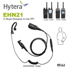 Hytera HEADSET EHN21 C-Style Headset Inline Mic & PTT (PD605, HP605, HP685)