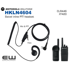 Motorola HKLN4604 Svivel Inline PTT headset (CLR, XT)