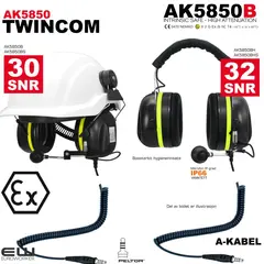 A-Kabel AK5850B Twincom (J11, Atex, SNR30) - akabel - a-KABEL_HJELMFESTE - AK5850B
HJELMFESTE + 3,5mm AUX - AK5850BS

HODEBØYLE - AK5850BH
HODEBØYLE + 3,5mm AUX - AK5850BHS_euroworker