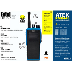 Entel DT952 Atex 446MHz (Lisensfri, Atex)