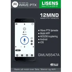 Lisens Mobil App (12mnd, Android/iOS, Motorola Wave PTX) - GMLN5547A - 12mnd