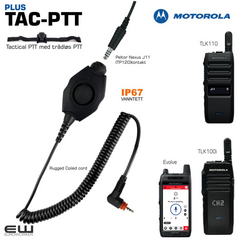 TCPTT Plus - PTT Adapter med Finger PTT for TLK100i, TLK110, Evolve (IP67, Wave PTX)