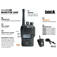 Entel Marine UHF DX485M og DX482M (UHF, Bluetooth, IP68, Alarm)