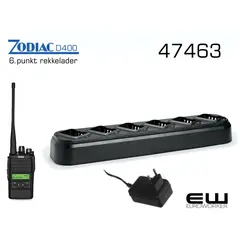 Zodiac D400 6.punkt rekkelader med strømadapter