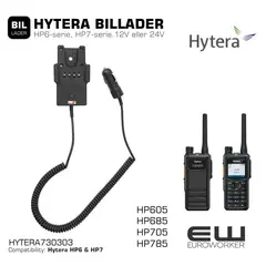 HYTERA BILLADER 12V/24V (HP685, HP785) - 730303
