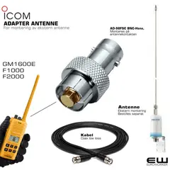 Icom AD-98FSC til BNC (Hun) Antenneadapter for Icom F-Serie (F1000, F2000)
