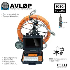 AVLØPSKAMERA KOMPLETT INSPEKSJONS KIT