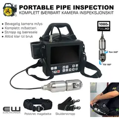 AVLØPSKAMERA KOMPLETT INSPEKSJONS KIT