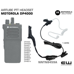 Motorola NNTN8459A 1-Wire Airtube Earpiece Inline Mic & PTT