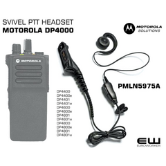 Motorola PMLN5975A Swivel Earpiece med inline mic & PTT MagOne (DP440X)