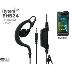 Hytera EHS24 C-Shell Inline Mic/PTT Headset