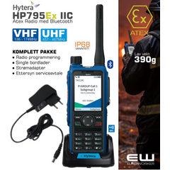Hytera HP795EX IIC og IIA Atex Terminal (UHF, Bt, IP68, GPS, AI) - Røykdykking SOLAS