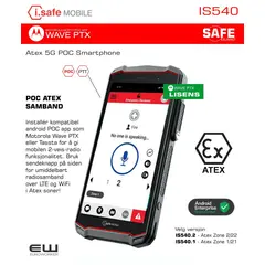 i.safe IS540 Atex 5G POC Radio & Smartphone (Android 12)