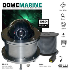 DOME MARINE - Saltwater Waterproof Pan Tilt Zoom Camera