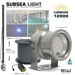 Waterproof 12000 Lumens Remote Adjustable Light (50m)