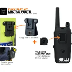 Trykknapp tekstil/belte - Klick Fast (Peter Jones)