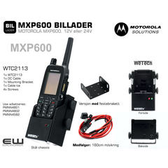 Motorola MXP600 WeTech Stål Billader (12V/24V) -WTC2113