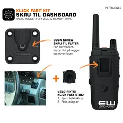 Skru Fast Radioholder KIT (Klick Fast)