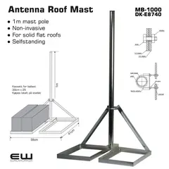 Antenna Roof Mast MB-1000  Selfstanding