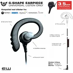 G Shape Universal Listen Only (3,5mm)