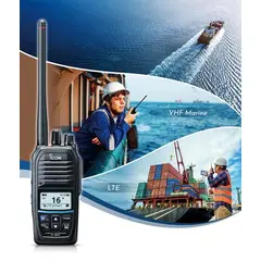 Icom IP-M60 Hybrid VHF-LTE Marineradio (IP67. Bluetooth)