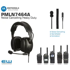 Motorola PMLN7464A Heavy Duty Headset with PTT (DP3441e, MTP3000, DP2000e)