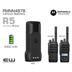 Motorola PMNN4878 batteri til R5-serien
    Lithium
    2400mAh
    IP67