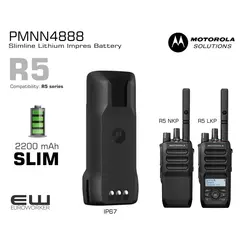 Motorola PMNN4888 batteri til R5-serien (Impres, 2200mAh, SLIM version)