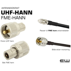 Antennekontakt UHF-hann FME-hann - PL259