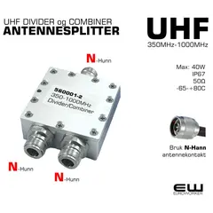 UHF Antennesplitter 350-1000MHz (Splitter & Combiner)