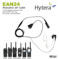 Hytera hodesett secret service med PPT svart til HP-/ PD6-serien (EAN24). Hytera EAN24 1-Wire PTT headset (HP-serie)